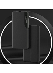 OPPO Reno 7 4G Protective View Mobile Phone Flip Case Cover, Black