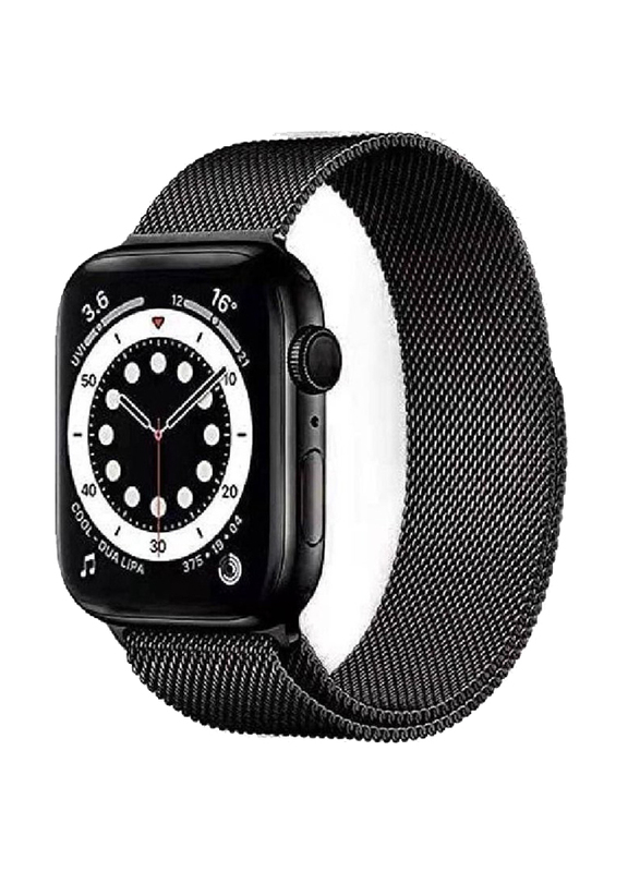 Replacement Milanese Loop Strap for Apple Watch 45mm/44mm/42mm, Black