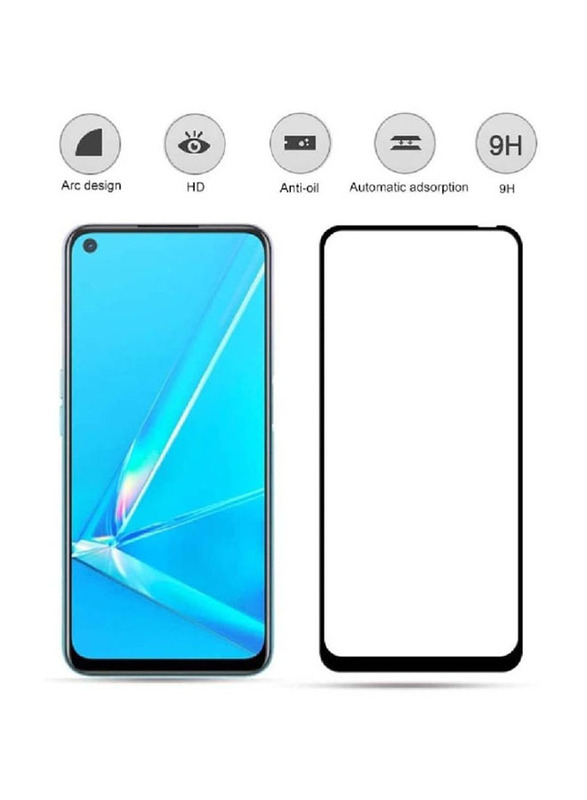 Oppo A92 Full Glue Edge-To-Edge Tempered Glass Screen Protector, Clear