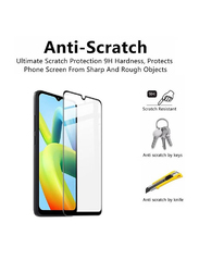 Xiaomi Redmi A1 Plus Shockproof Full Coverage Tempered Glass Screen Protector, Clear, 2 Pieces