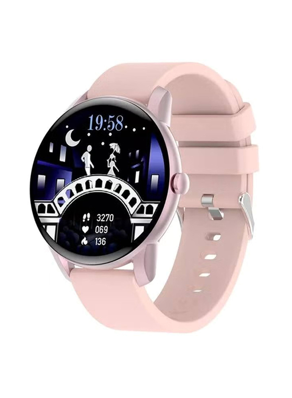 Waterproof Activity Tracker with Full Touch Color Screen Smartwatch with Bluetooth Call, Pink