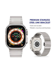 ICS Replacement Stainless Steel Metal Strap Wristband for Apple Watch Ultra 49mm, Silver