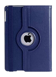 Apple iPad (9th Generation) 10.5 inch Leather 360 Degree Rotating Stand Folio Back Case Cover, Blue