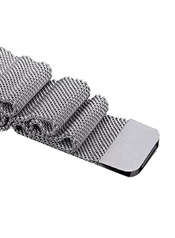 Stainless Steel Mesh Watch Band Compatible with Samsung Galaxy Watch 4, Silver