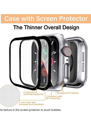 Bumper Case 9H Bulletproof Case with Glass Screen Protector for Apple Watch 42mm, Clear/Black