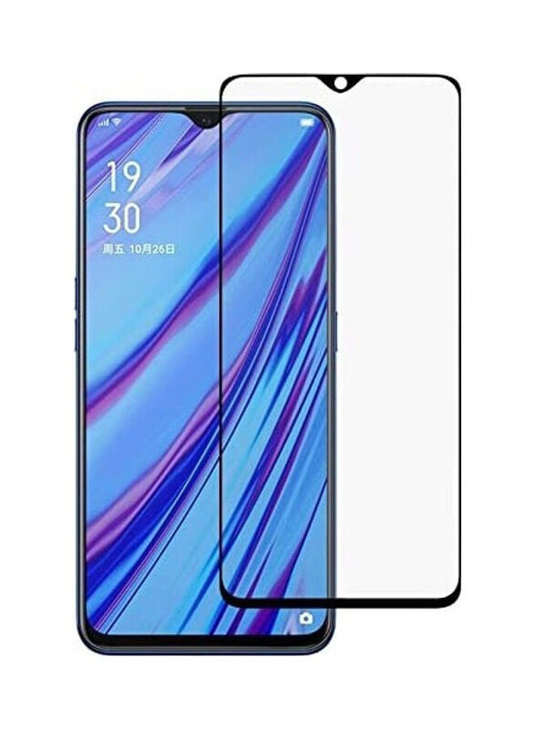 

ICS Oppo A9X Tempered Glass Screen Protector, Black/Clear