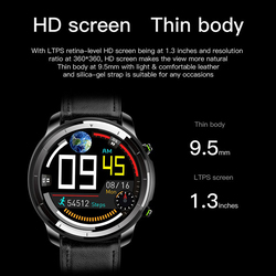 1.3 inch BT 4.2 Waterproof Multi-Sports Mode Fitness Smartwatch, Black