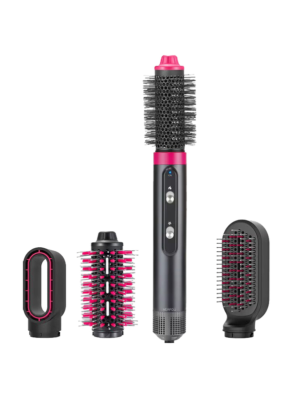 Arabest 4-in-1 Hair Dryer and Comb, Pink/Black