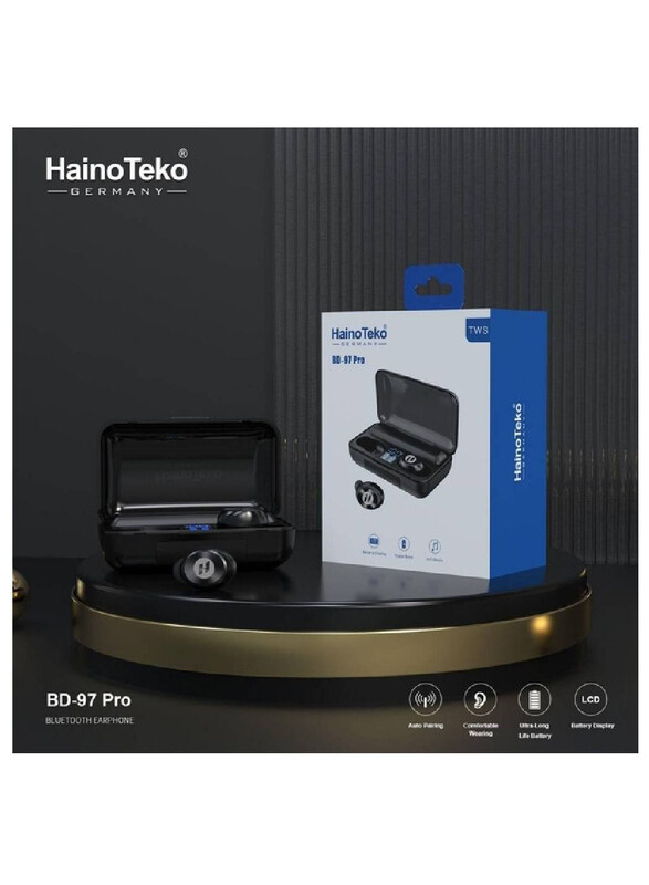 

Haino Teko Germany BD-97 Pro Wireless Bluetooth In-Ear Earbuds, Black