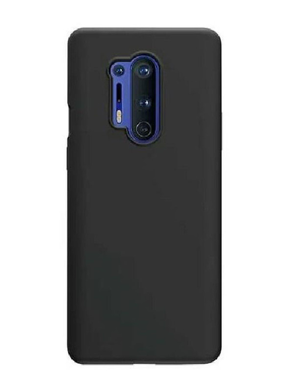 OnePlus 8 Pro Silicone Protective Mobile Phone Case Cover, Black