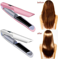 USB Charging Curler Hair Straightener, Multicolour