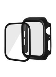 Ultra-Thin Hard Case Cover with Screen Protector for Apple Watch Series 5/4, Black/Clear