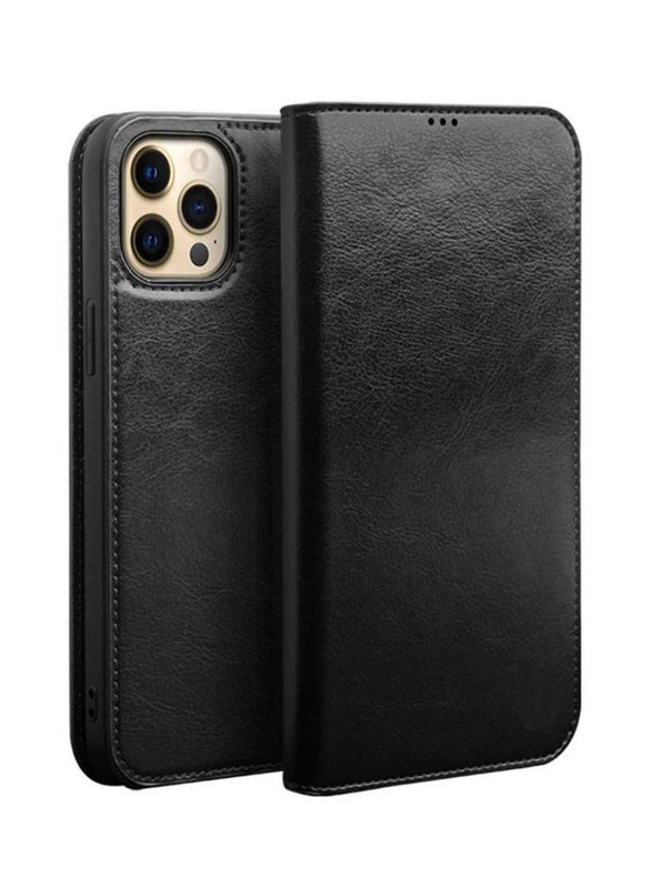 Protective Flip Leather Wallet Case Cover for Apple Iphone 13 Pro Max, Black