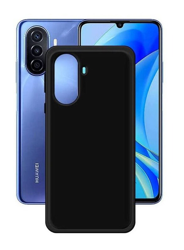

Generic Huawei Nova Y70 Protective Soft Silicone Bumper Mobile Phone Case Cover, Black