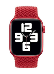 Braided Solo Loop Watch Band Compatible for Apple Watch Series 7 45mm, Red