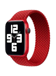 Braided Solo Loop Watch Band for Apple Watch Series 7 45mm, Red