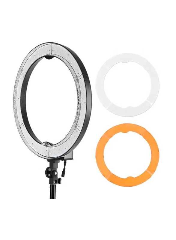Andoer LED Video Ring Light Set, 14 Piece, Silver/White/Orange