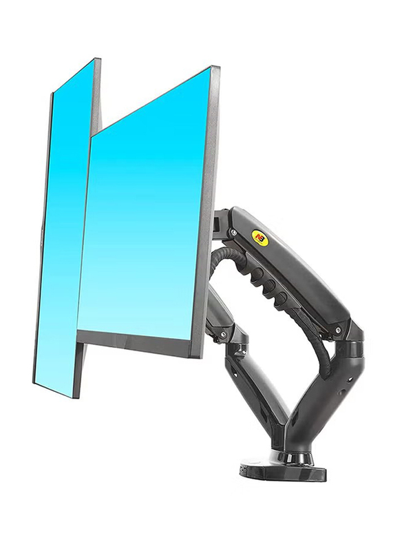 NB North Bayou Dual Monitor Desk Mount Stand Full Motion Swivel Computer Monitor Arm for Two Screens 17-27 Inch with 4.4 roughly 19.8lbs, Black