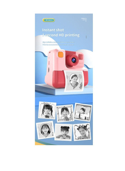 XiuWoo Instant Print Kids Camera with TF Card Print Paper, 26MP, Pink
