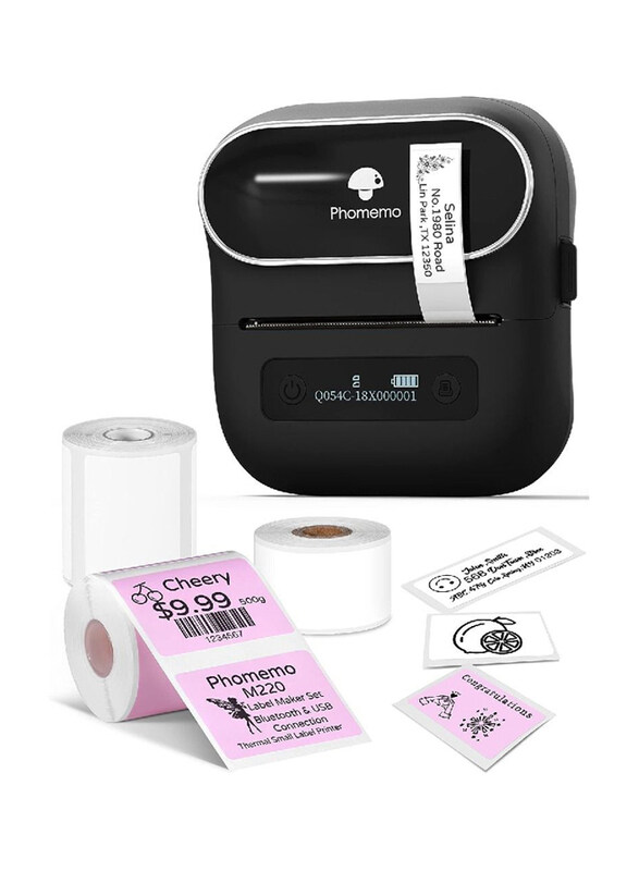 Phomemo M220 Label Maker Label Printer Bluetooth Thermal Sticker Printer, Back