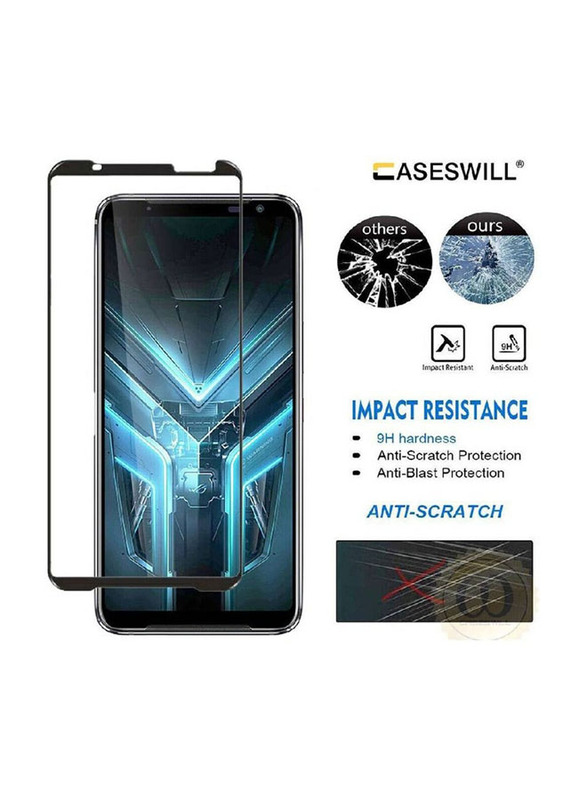 Asus Rog Phone 5s Pro Full Coverage Anti-Scratch Tempered Glass Screen Protector, Clear