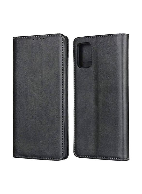 

Generic Samsung Galaxy A51 Leather Wallet Flip Mobile Phone Case Cover, Black