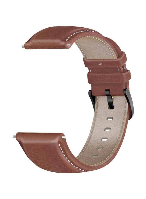 Genuine Leather Replacement Strap for Huawei Watch GT3, Brown