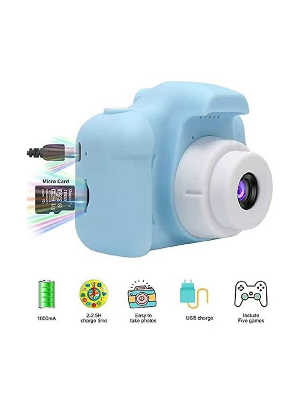HD Digital Video Mini Rechargeable Kids Camera, 8MP, Blue