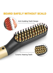 Arabest Multifunctional 30S Fast Heating and Anti-Scald Beard Hair Straightening Comb, Gold