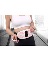 XiuWoo Heating Massage Back Wrap Heated Massage Pad with Adjustable Belt for Pain Relief, White/Black