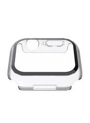 Soft Silicone Bumper Case With Built-In Tempered Glass Screen Protector for Apple Watch Series 7 41mm, Clear