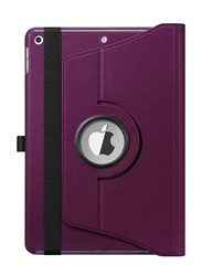 Apple Ipad 10.2/10.5 inch Leather 360 Degree Rotating Stand Folio Mobile Phone Case Cover, Purple