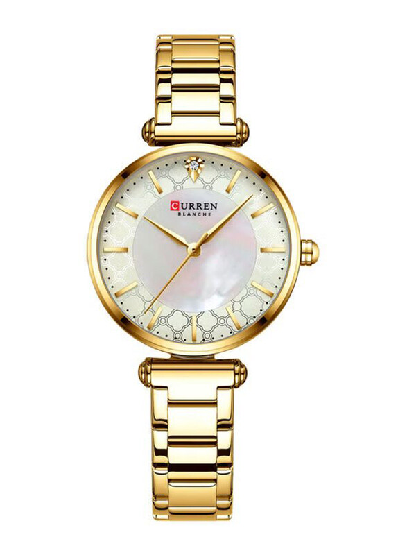 

Curren Analog Watch for Women with Stainless Steel Band, Water Resistant, J-4802G, Gold