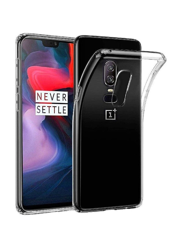 OnePlus 6 1+6 Soft Silicone Mobile Phone Back Case Cover, Clear