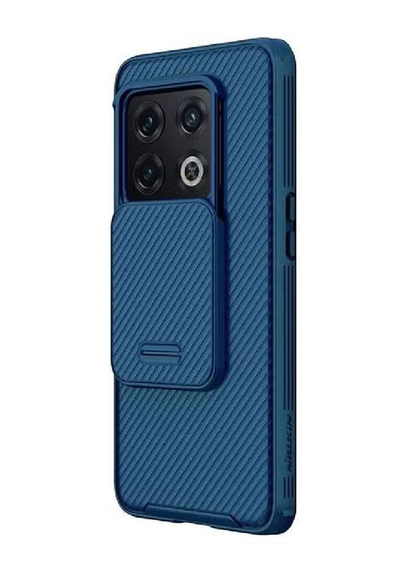 Ultra Slim Protective Camshield Slide Camera Frosted Shield Mobile Phone Case Cover for OnePlus 10 Pro 5G, Blue