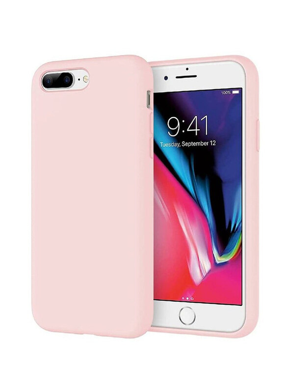 

Generic Microfiber Lining Silicone Protective Case Cover for iPhone 8 Plus, Pink