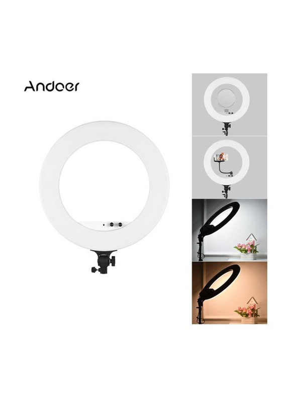 Andoer LED Video Ring Light Fill In Lamp, LF-R480, White/Black