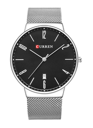 Curren Analog Watch for Men with Stainless Steel, 52LM044-030, Silver-Black