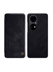 Nillkin Qin Series Classic Flip Leather Protective Case Cover for Huawei P50 Pro, Black