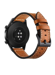 Genuine Leather Replacement Band For Huawei Watch GT2 Pro/GT2e/GT2 46mm/GT Active/Huawei Watch GT, Brown