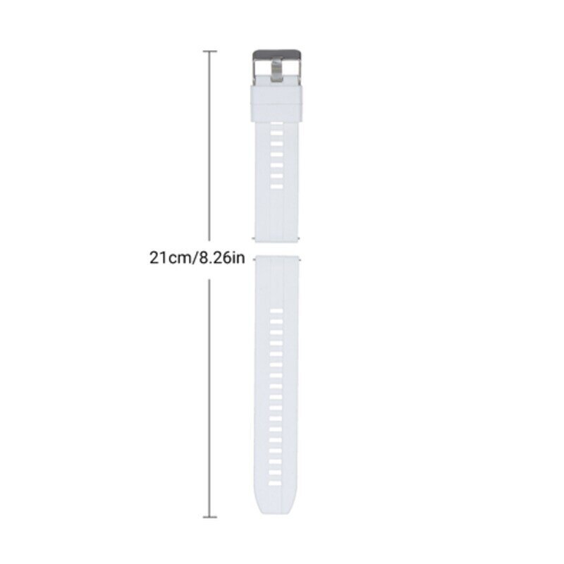 22mm Silicone Quick Release Watch Strap Band with Buckle Soft Breathable Wristband for 22mm Traditional & Smartwatch, White