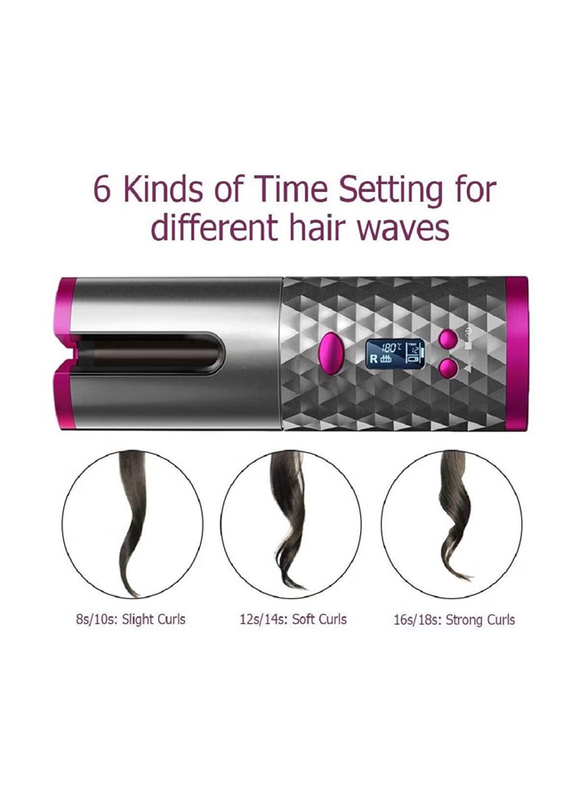 Cordless Auto Curling Waves Intelligent Hair Curler Roller, Multicolour