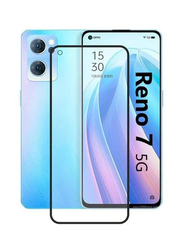 Oppo Reno 7 5g Full Screen Tempered Glass Screen protector, Black/Clear