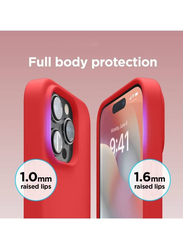 Apple iPhone 14 Pro Protective Silicone Shockproof Slim Thin Phone Mobile Phone Case Cover, Red