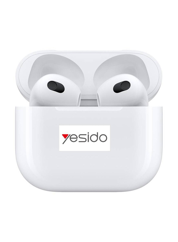 Yesido Wireless Bluetooth In-Ear Earbud with Charging Case, White
