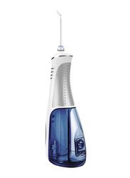 Waterpulse 240ml USB Rechargeable Portable Dental Cordless Water Flosser, V400, White/Blue