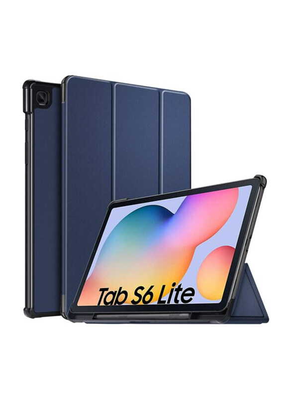 

QuickTech Samsung Galaxy Tab S6 Lite 10.4-inch Slim PU Tablet Flip Cover Case, Blue