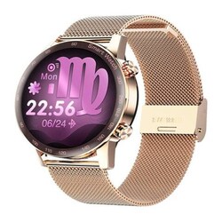 Round Full Touch Screen Bluetooth Smartwatch, Gold