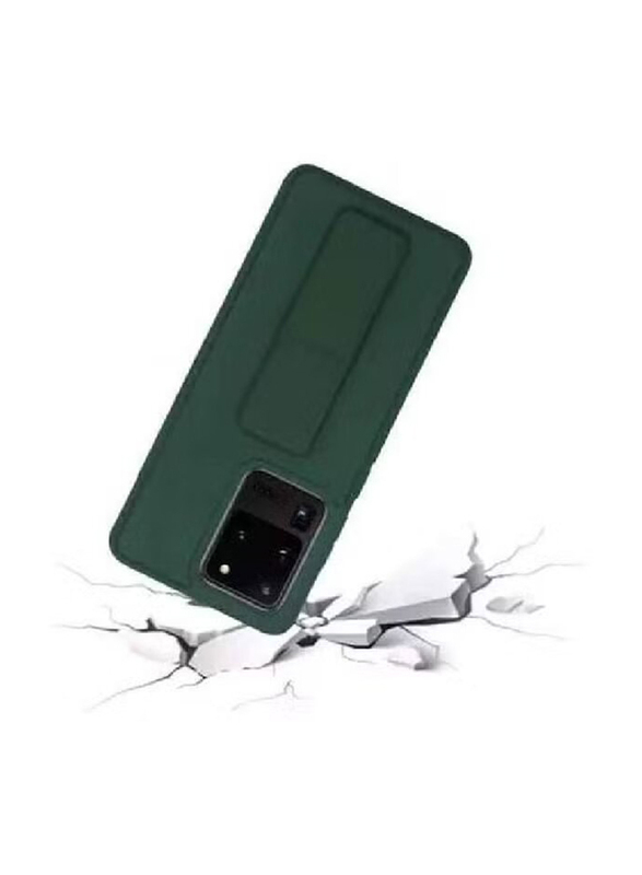 Samsung Galaxy Note 20 Ultra Magnetic Mobile Phone Case Cover with Wrist Strap Stand, Green