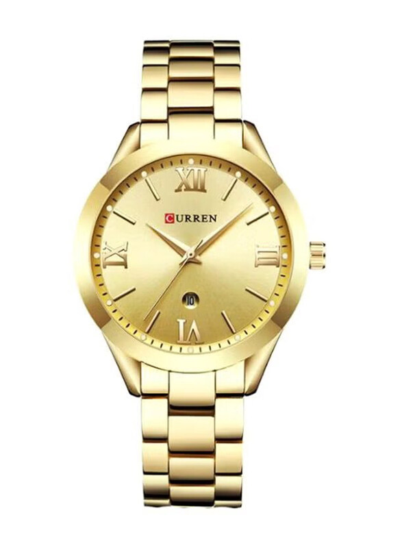 

Curren Analog Watch for Women with Alloy Band, 9007, Gold